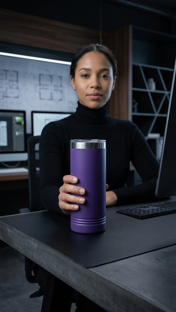 None - Polar Camel 22Oz Skinny Tumbler design pomelli purple 01