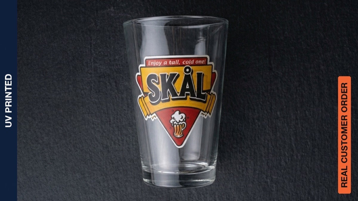 UV Printed Pint Glass