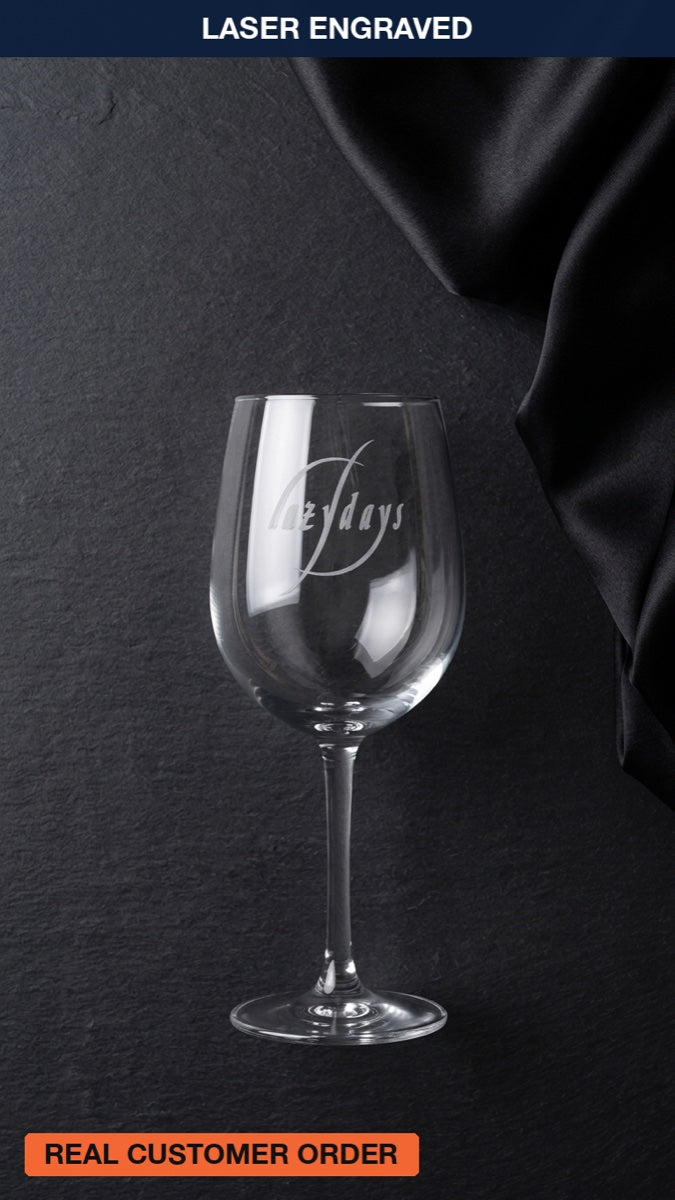 Laser Engraved Wine Glass