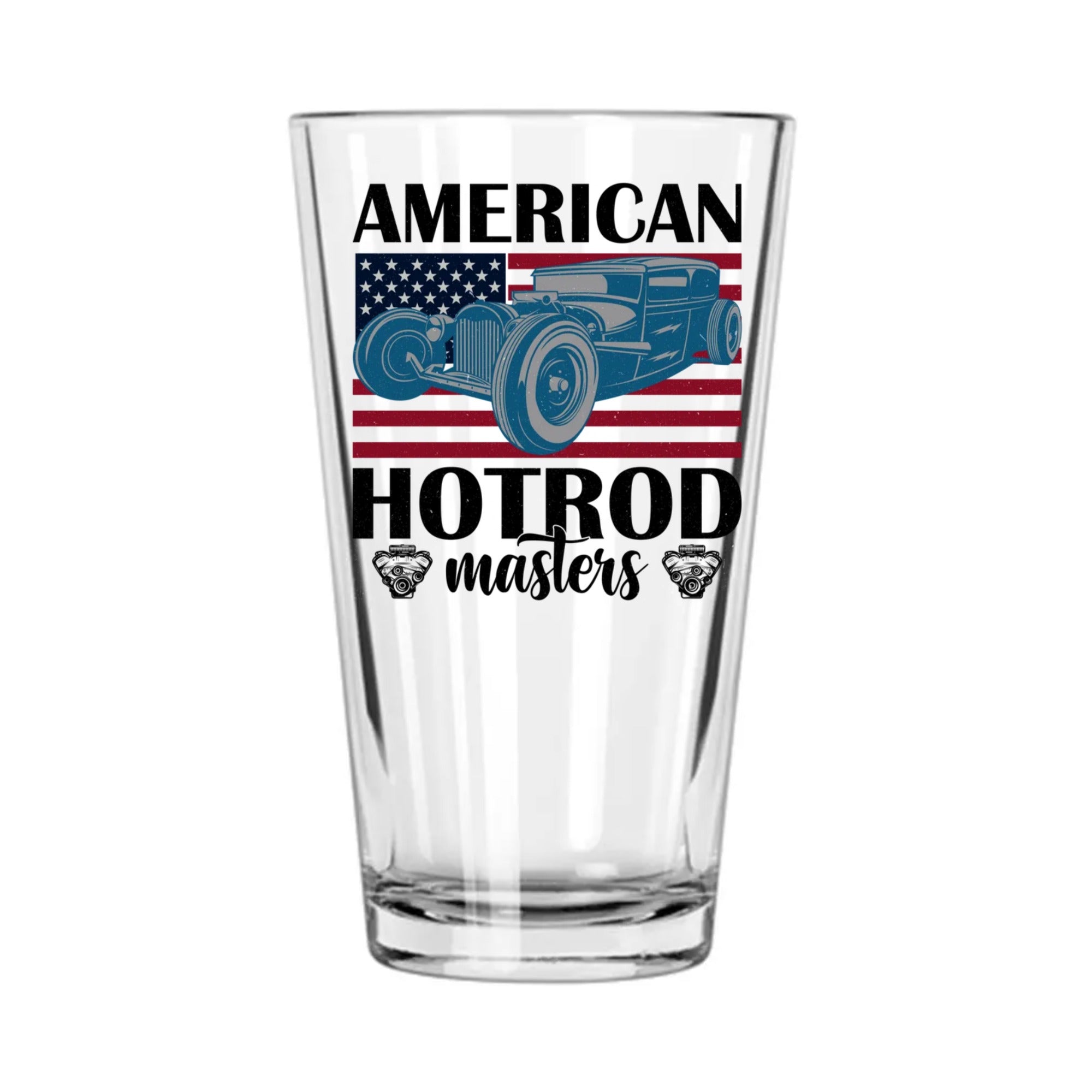 16oz Pint Glass- Retro Car