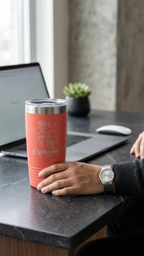 Premium Coral Polar Camel 20Oz Ringneck Tumbler - Studio Hero Shot