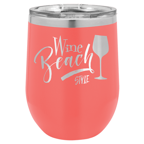 Polar Camel 12Oz Wine Tumbler — Coral
