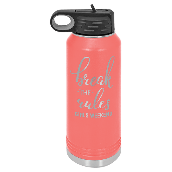 32oz Water Bottle — Coral