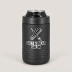 12oz Can Cooler with a custom full-color printed logo, studio photo | Karved Concepts
