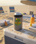 12oz Can Cooler with a custom full-color printed logo, styled photo | Karved Concepts