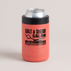 12oz Can Cooler in Coral with a custom full-color printed logo | Karved Concepts