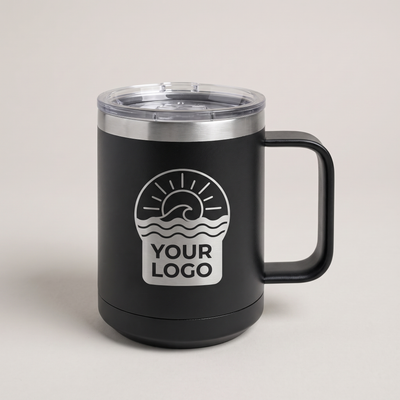 15oz Stainless Mug, studio photo | Karved Concepts