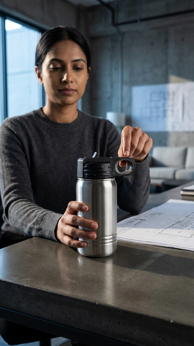 Karved Custom 12oz Water Bottle — Stainless Steel Custom UV Print