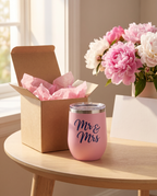 12oz Wine Tumbler, personalized as a wedding gift | Karved Concepts