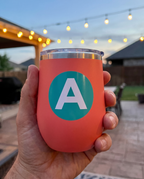 12oz Wine Tumbler, held in hand to show its size | Karved Concepts