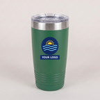 20oz Ringneck Tumbler in Green with a full-color printed sample logo | Karved Concepts
