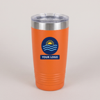 20oz Ringneck Tumbler in Orange with a full-color printed sample logo | Karved Concepts