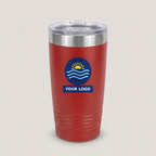 20oz Ringneck Tumbler in Red with a full-color printed sample logo | Karved Concepts
