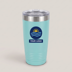 20oz Ringneck Tumbler in Teal with a full-color printed sample logo | Karved Concepts