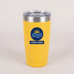 20oz Ringneck Tumbler in Yellow with a full-color printed sample logo | Karved Concepts
