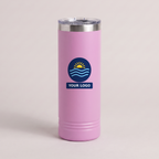 22oz Skinny Tumbler in Light Purple with a full-color printed sample logo | Karved Concepts