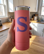 22oz Skinny Tumbler, held in hand to show its size | Karved Concepts