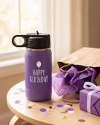 12oz Water Bottle, personalized as a birthday gift | Karved Concepts