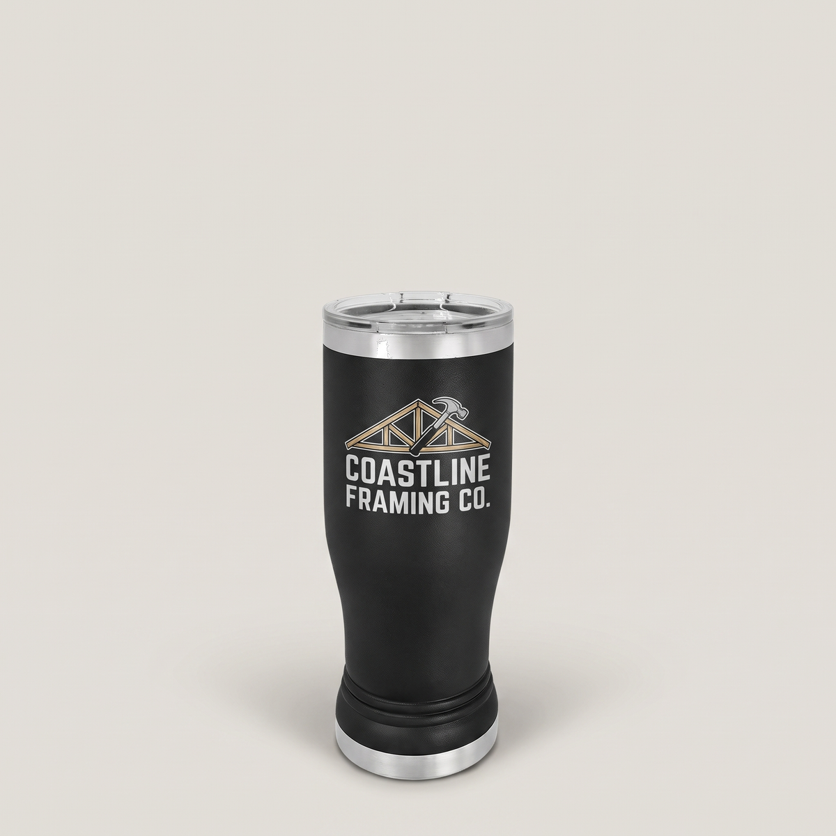 14oz Pilsner Tumbler with a custom full-color printed logo | Karved Concepts