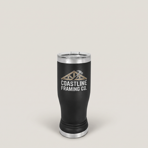 14oz Pilsner Tumbler with a custom full-color printed logo | Karved Concepts