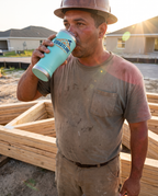 14oz Pilsner Tumbler with a custom full-color printed logo, lifestyle photo 1 | Karved Concepts