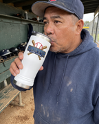 14oz Pilsner Tumbler with a custom full-color printed logo, lifestyle photo 2 | Karved Concepts