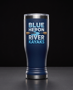 14oz Pilsner Tumbler with a custom full-color printed logo on a dark background | Karved Concepts