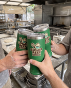 14oz Pilsner Tumbler with a custom full-color printed logo, detail photo | Karved Concepts
