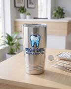 16oz Pint Tumbler with a custom full-color printed logo, styled photo | Karved Concepts