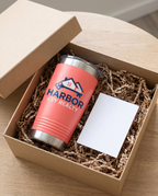 16oz Pint Tumbler with a custom full-color printed logo, in a gift box | Karved Concepts