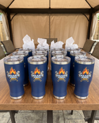 20oz Pilsner Tumbler with a custom full-color printed logo, bulk corporate order | Karved Concepts