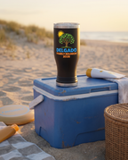 20oz Pilsner Tumbler with a custom full-color printed logo, styled photo | Karved Concepts