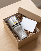 20oz Pilsner Tumbler with a custom full-color printed logo, in a gift box | Karved Concepts