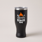 20oz Pilsner Tumbler in Black with a custom full-color printed logo | Karved Concepts