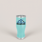 20oz Pilsner Tumbler in Teal with a custom full-color printed logo | Karved Concepts