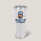 20oz Pilsner Tumbler in White with a custom full-color printed logo | Karved Concepts