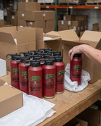 40oz Water Bottle with a custom full-color printed logo, bulk corporate order | Karved Concepts