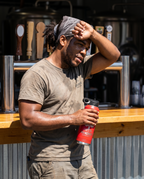 40oz Water Bottle with a custom full-color printed logo, lifestyle photo 4 | Karved Concepts