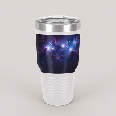 30oz Ringneck Tumbler, UV printed with a Karved space galaxy design (design example)