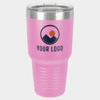 Mockup: Polar Camel 30oz Ringneck tumbler in Light Purple, UV printed with a sample YOUR LOGO mark