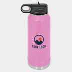 Mockup: Polar Camel 32oz water bottle in Light Purple, UV printed with a sample YOUR LOGO mark