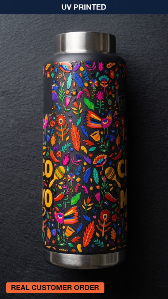 Cinco de Mayo Full Wrap, custom UV printed drinkware