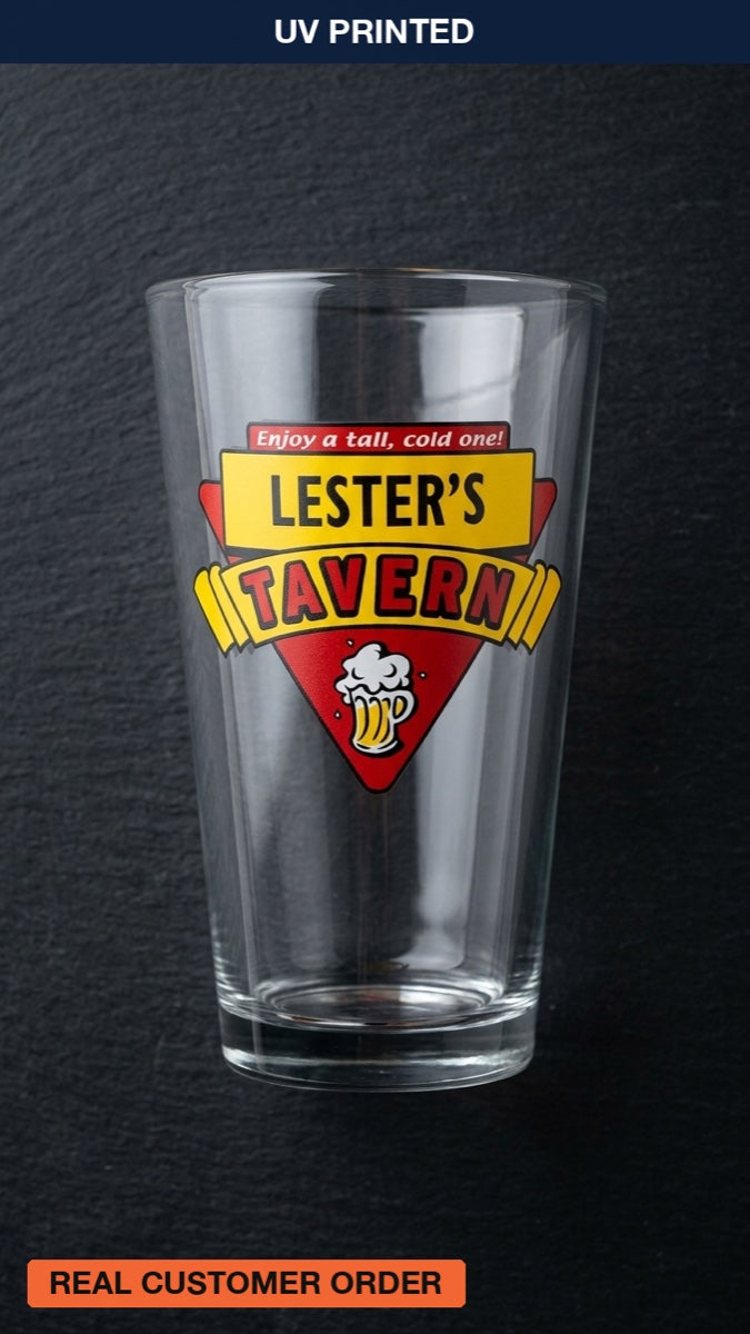 UV Printed Pint Glass